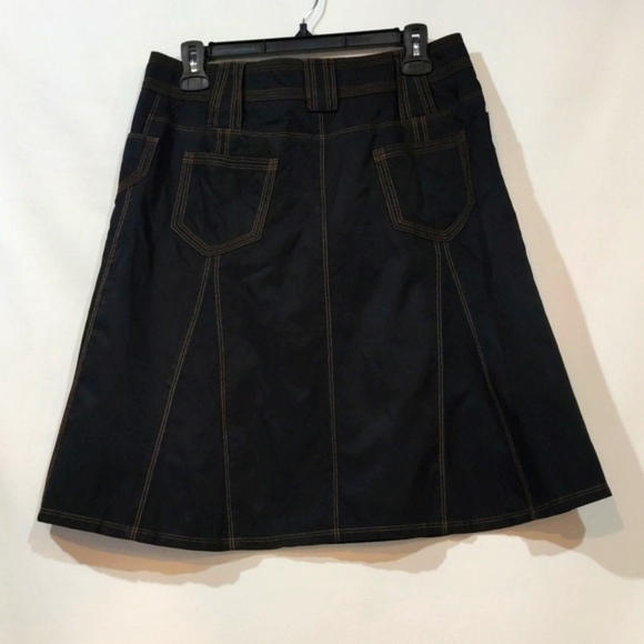 Skirt Streetwear Customized Patchwork Midi Detailed Zip Waist Belt Loop Black - Picture 9 of 15